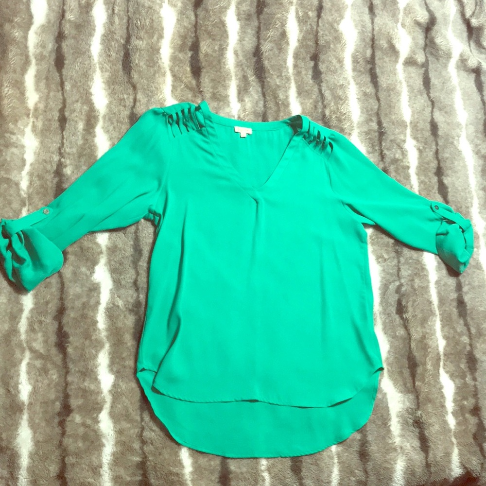 Green blouse. Worn only once.